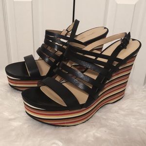 Via Spiga Stacked Multi-Colored Wedges